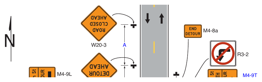 Figure 6P-20. Detour for a Closed Street (TA-20)