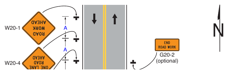 Figure 6P-27. Closure at the Side of an Intersection (TA-27)