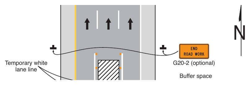 Figure 6P-38. Interior Lane Closure on a Freeway (TA-38)