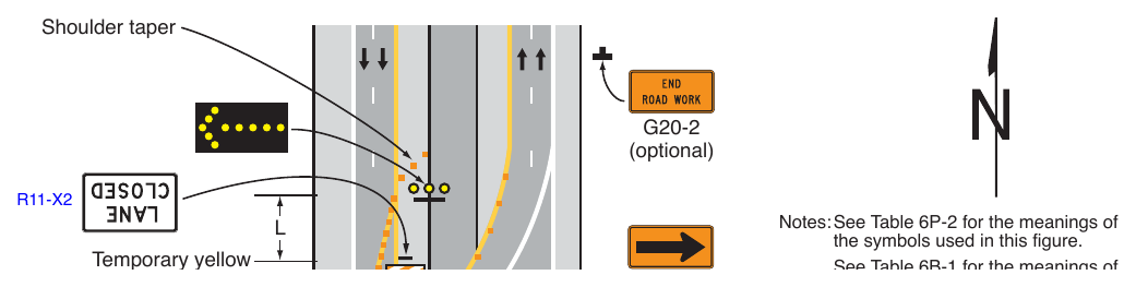 Figure 6P-39. (M) Median Crossover on a Freeway (TA-39)
