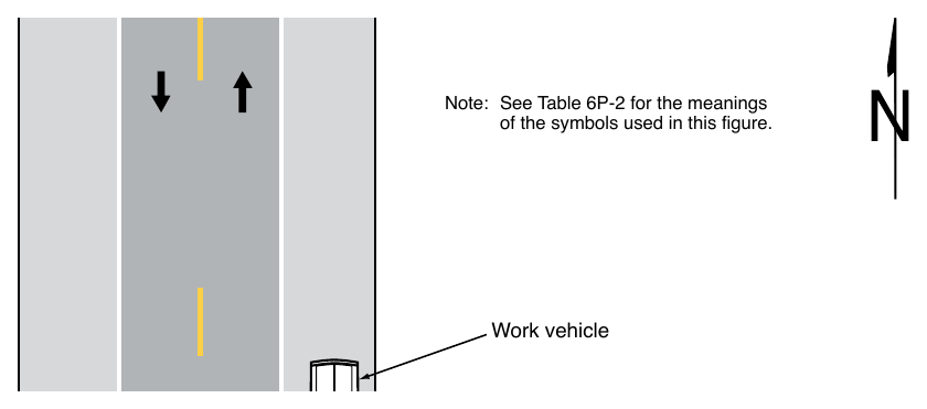 Figure 6P-4. Short-Duration or Mobile Operation on a Shoulder (TA-4)