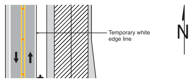 Figure 6P-40. Median Crossover for an Entrance Ramp (TA-40)
