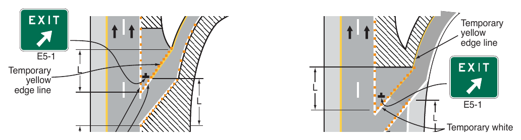 Figure 6P-42. Work in the Vicinity of an Exit Ramp (TA-42)
