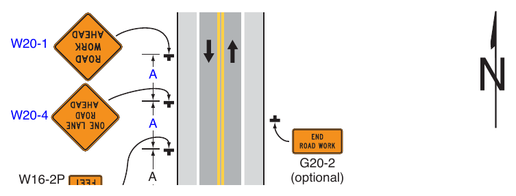 Figure 6P-46. Work in the Vicinity of a Grade Crossing (TA-46)