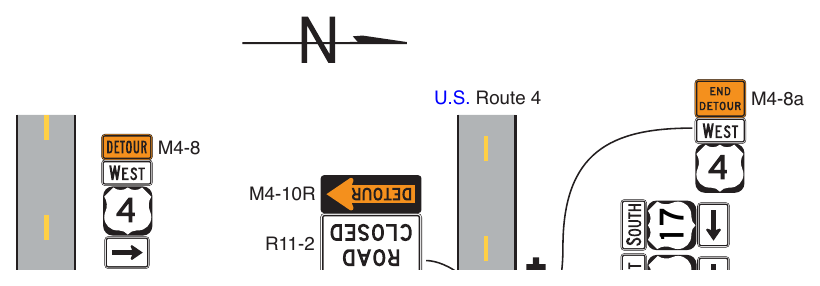 Figure 6P-9. Overlapping Routes with a Detour (TA-9)