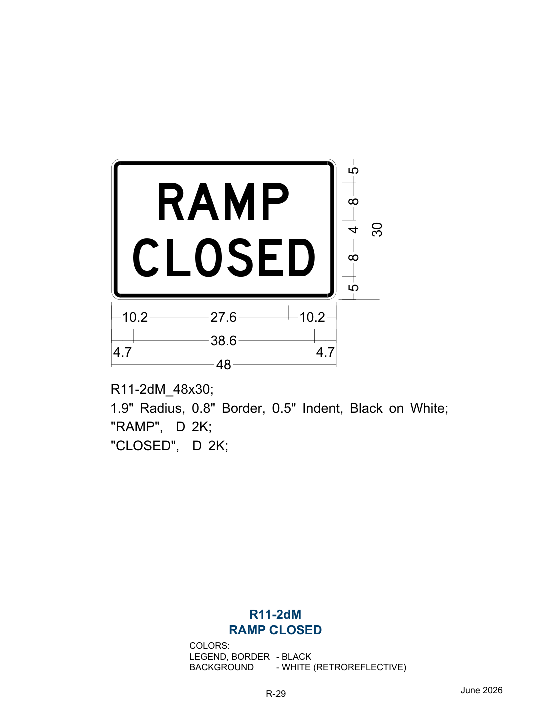 R11-2dM: Ramp Closed (design sheet)