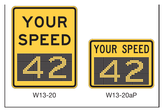 Figure 2C-4. Vehicle Speed Feedback Sign and Plaque