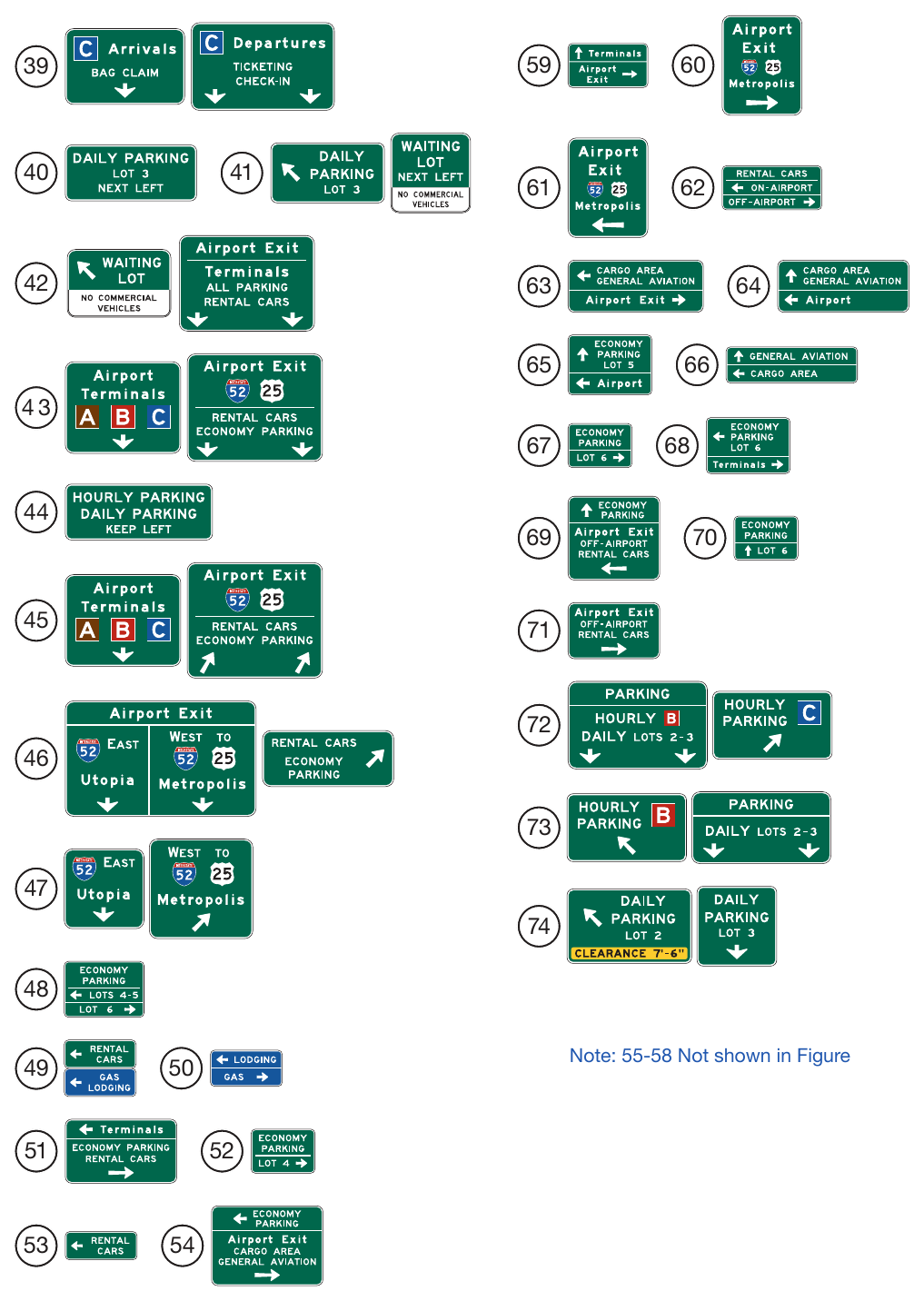Figure 2D-39. Example of a System of Major Guide Signs for an Airport Roadway Network (Sheet 3 of 3)