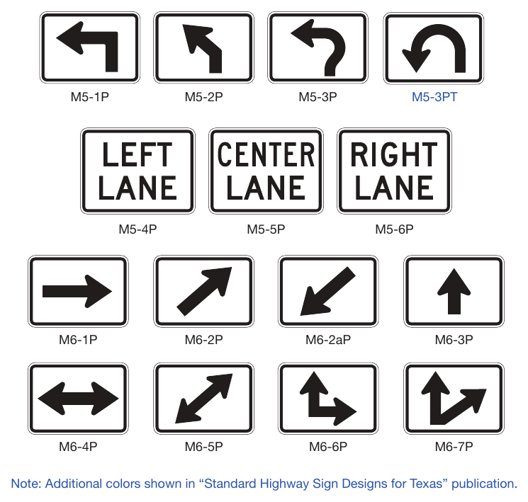 Figure 2D-6. Advance Turn and Directional Arrow Auxiliary Plaques