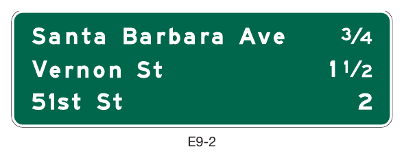 Figure 2E-10. Example of an Interchange Sequence Sign