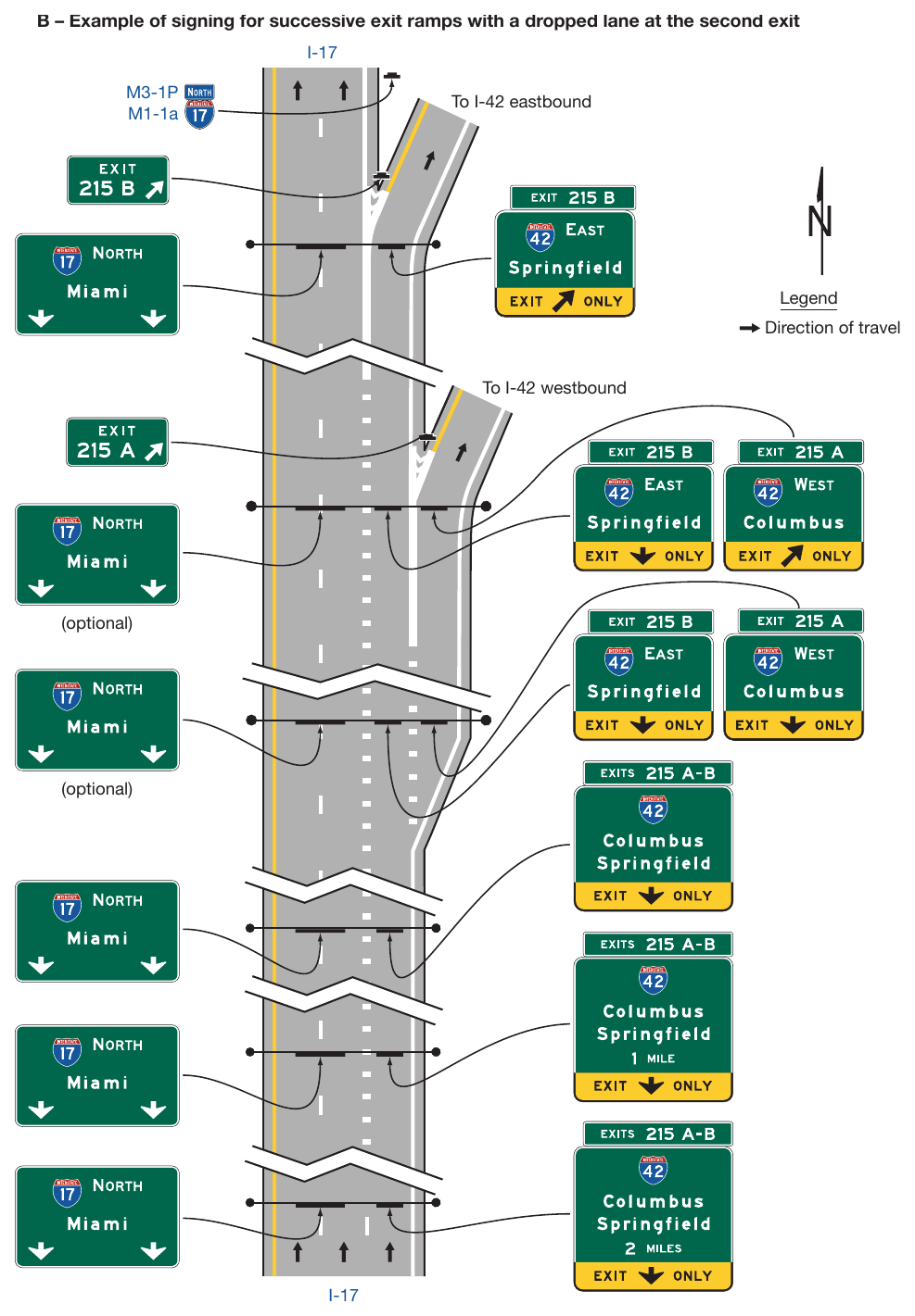 Figure 2E-33. Examples of Guide Signs for a Freeway-to-Freeway Interchange (Sheet 2 of 2)