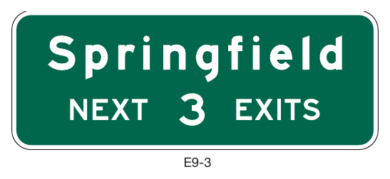 Figure 2E-57. Example of a Next Exits Sign