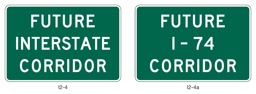 Figure 2H-2. Future Interstate Signs (I2-4, I2-4a)