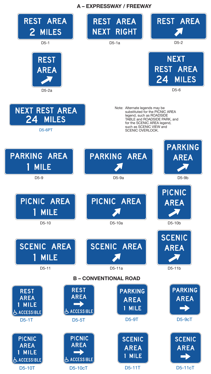 Figure 2I-5. Rest Area and Other Roadside Area Signs