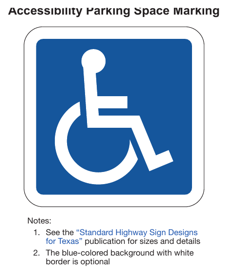 Figure 3B-19. International Symbol of Accessibility Parking Space Marking