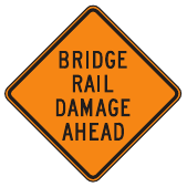 CW21-18T: GUARDRAIL DAMAGE AHEAD (related source artwork)