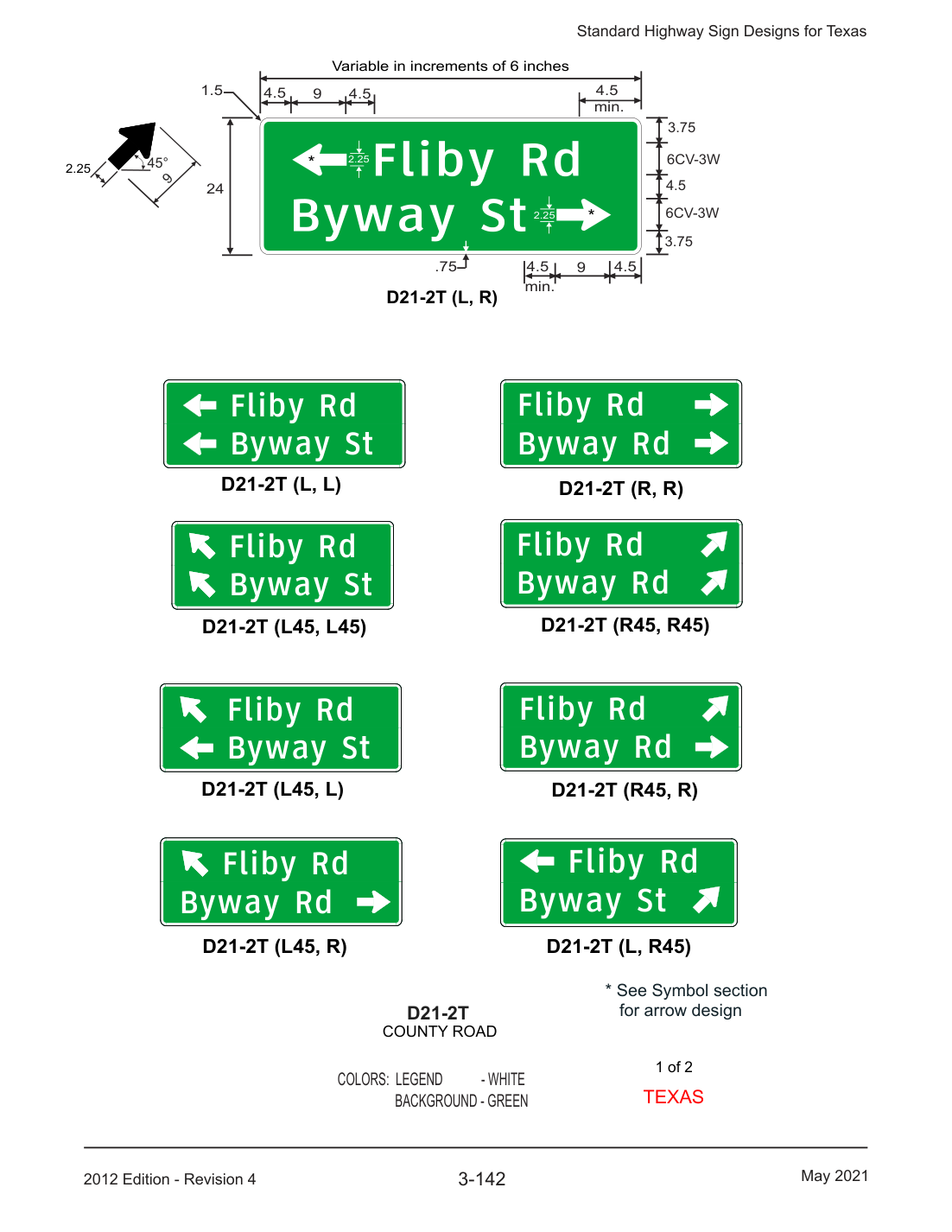D21-2T: County Road (name) (design sheet)