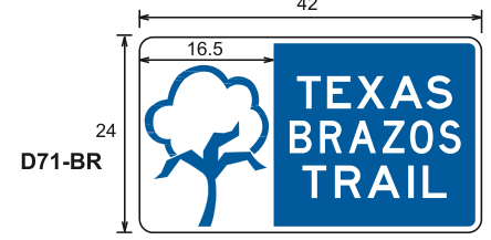 D71-BR: Texas Heritage Trail Signs (design sheet)