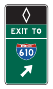 E8-5T: Preferential Lane Intermediate Egress Direction (sign assembly)