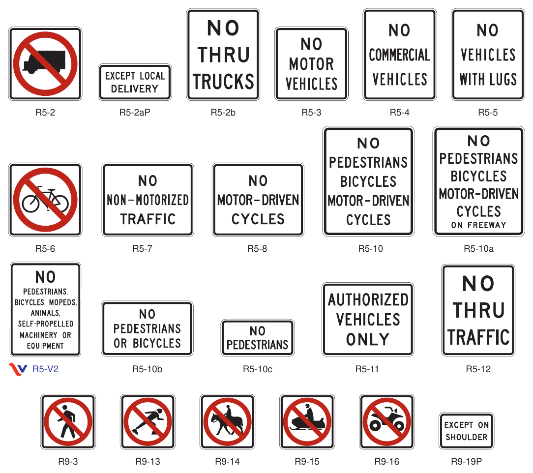 Figure 2B-12(VA). Selective Exclusion Signs and Plaques