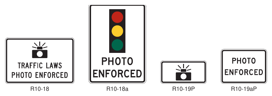 Figure 2B-32. Photo Enforcement Signs and Plaques