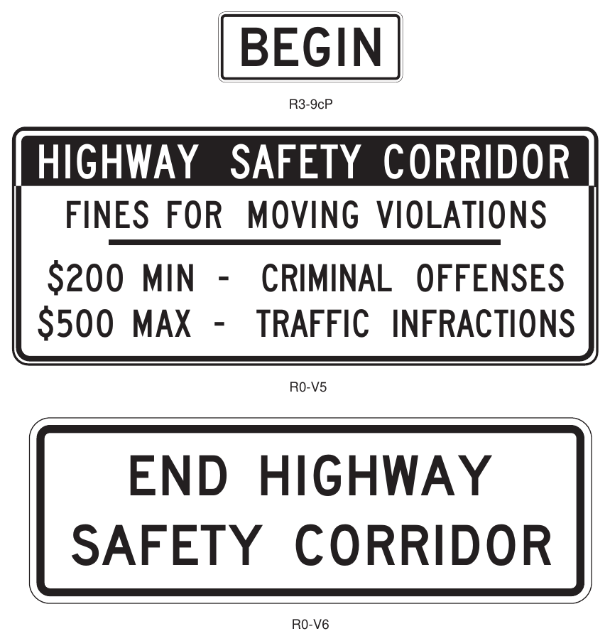 Figure 2B-V3. Highway Safety Corridor Signs