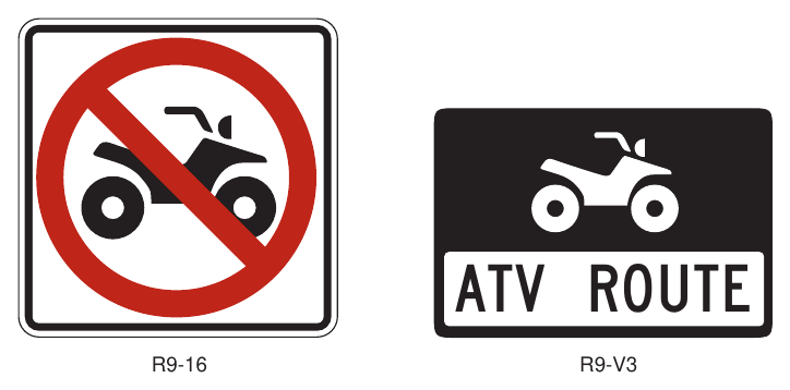 Figure 2B-V8. ATV Regulatory Signs