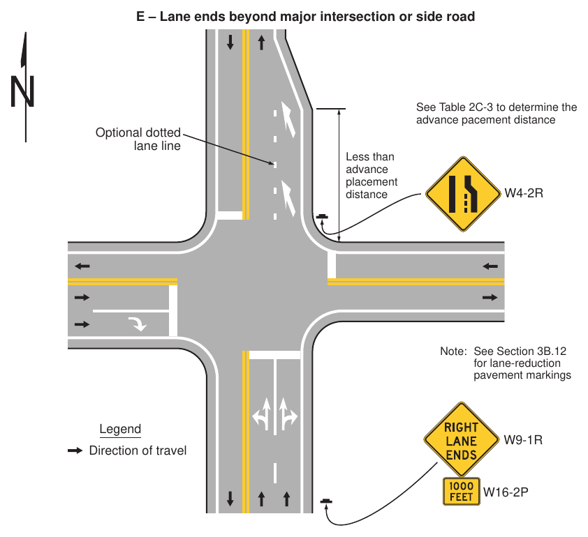 Figure 2C-13(VA). Example Sequences for Lane Ends and Lane Merge Signs (Sheet 4 of 5)
