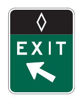 Figure 2G-15. Exit Gore Sign for a Direct Exit from a Preferential Lane