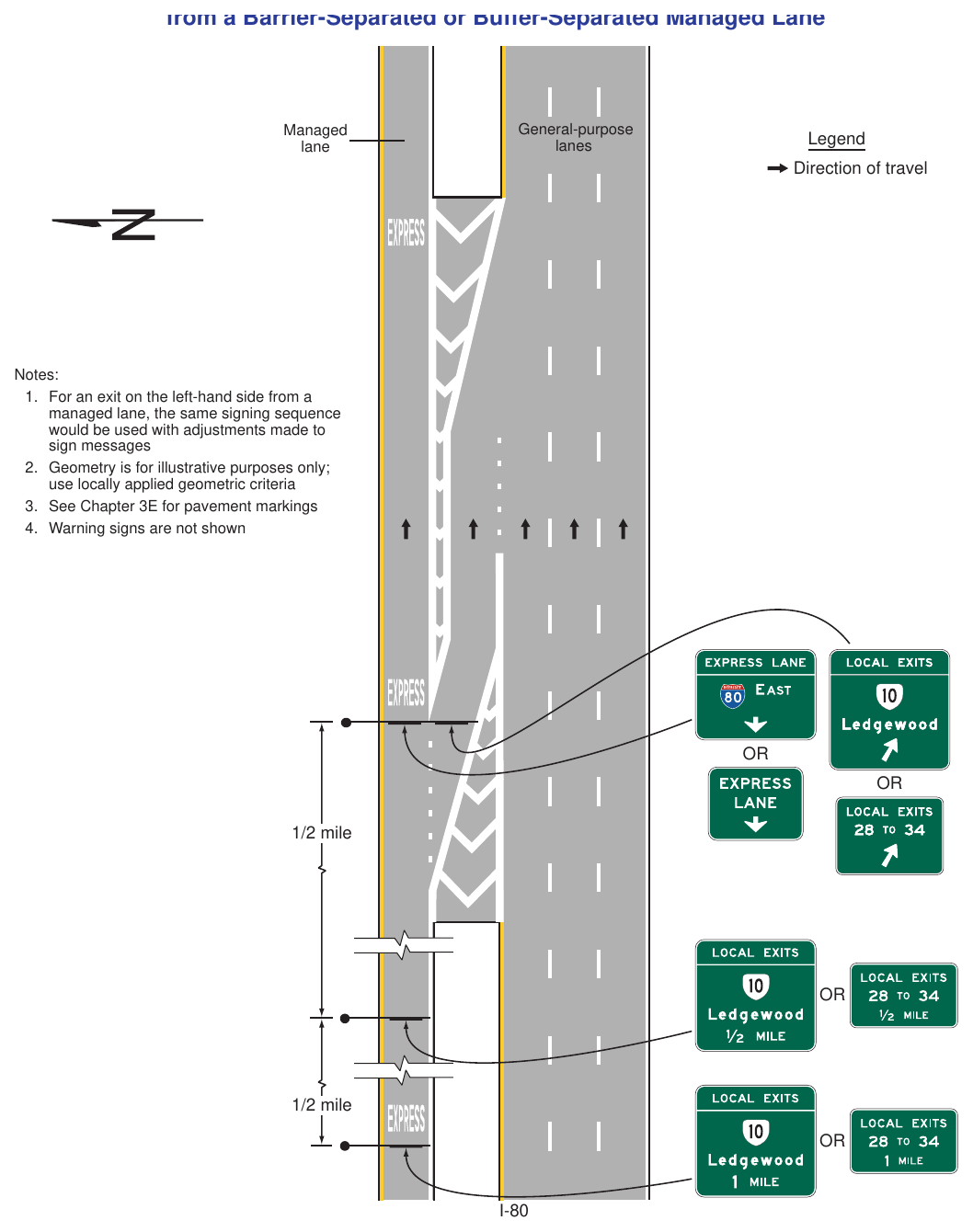 Figure 2G-27(VA). Examples of Guide Signs for an Intermediate Egress