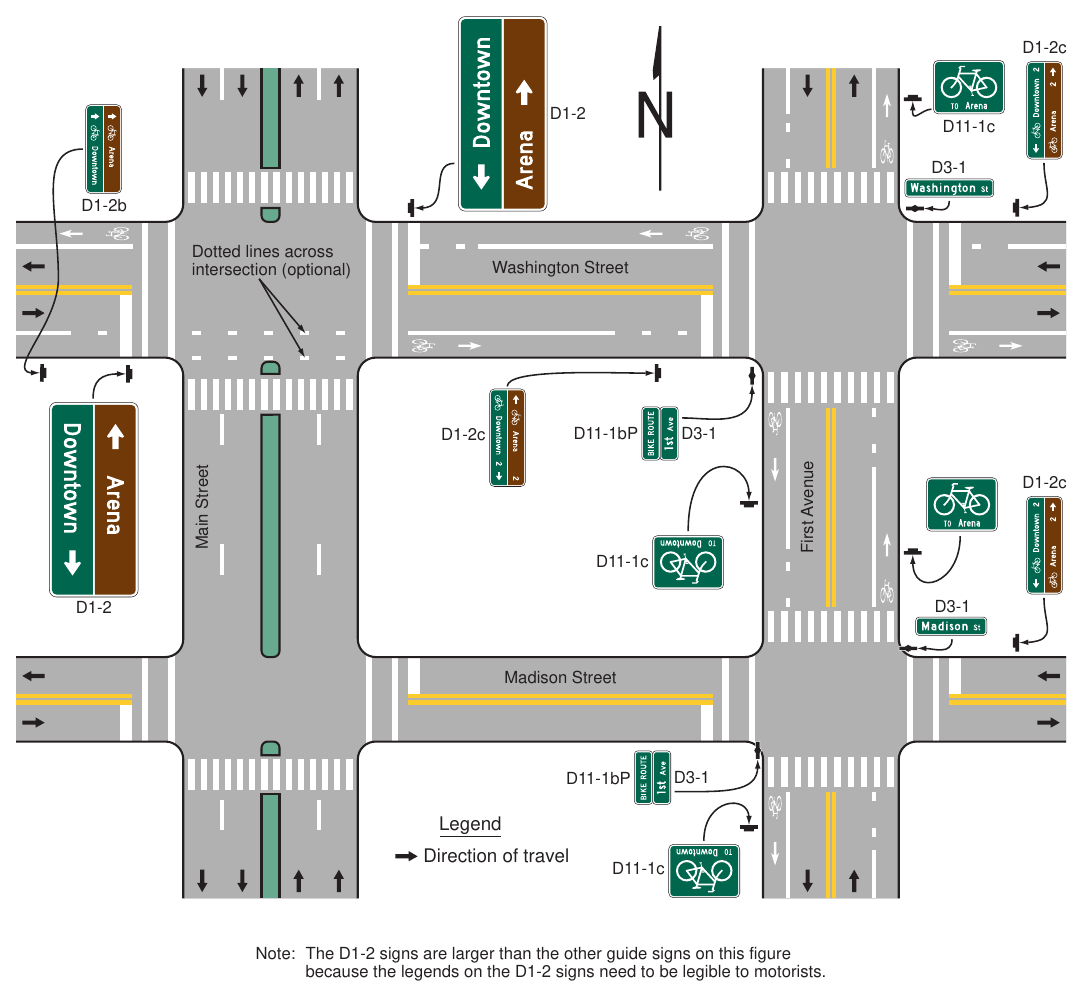 Figure 9D-3. Example of Bicycle Route Guide Signing