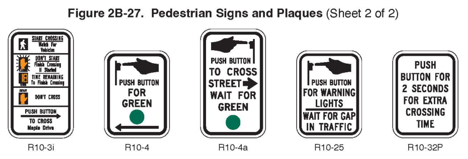 Figure 2B-27. Pedestrian Signs and Plaques (Sheet 2 of 2)