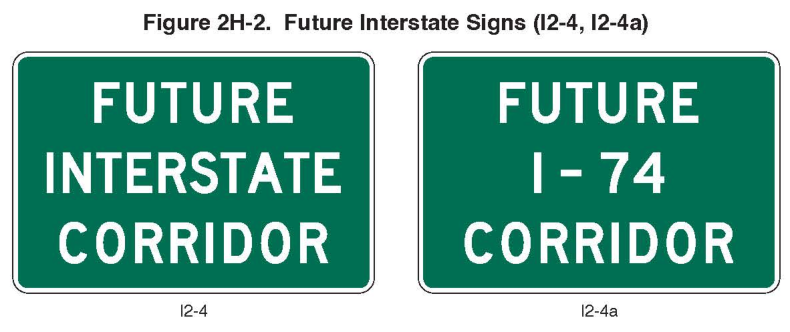 Figure 2H-2. Future Interstate Signs (I2-4, I2-4a)