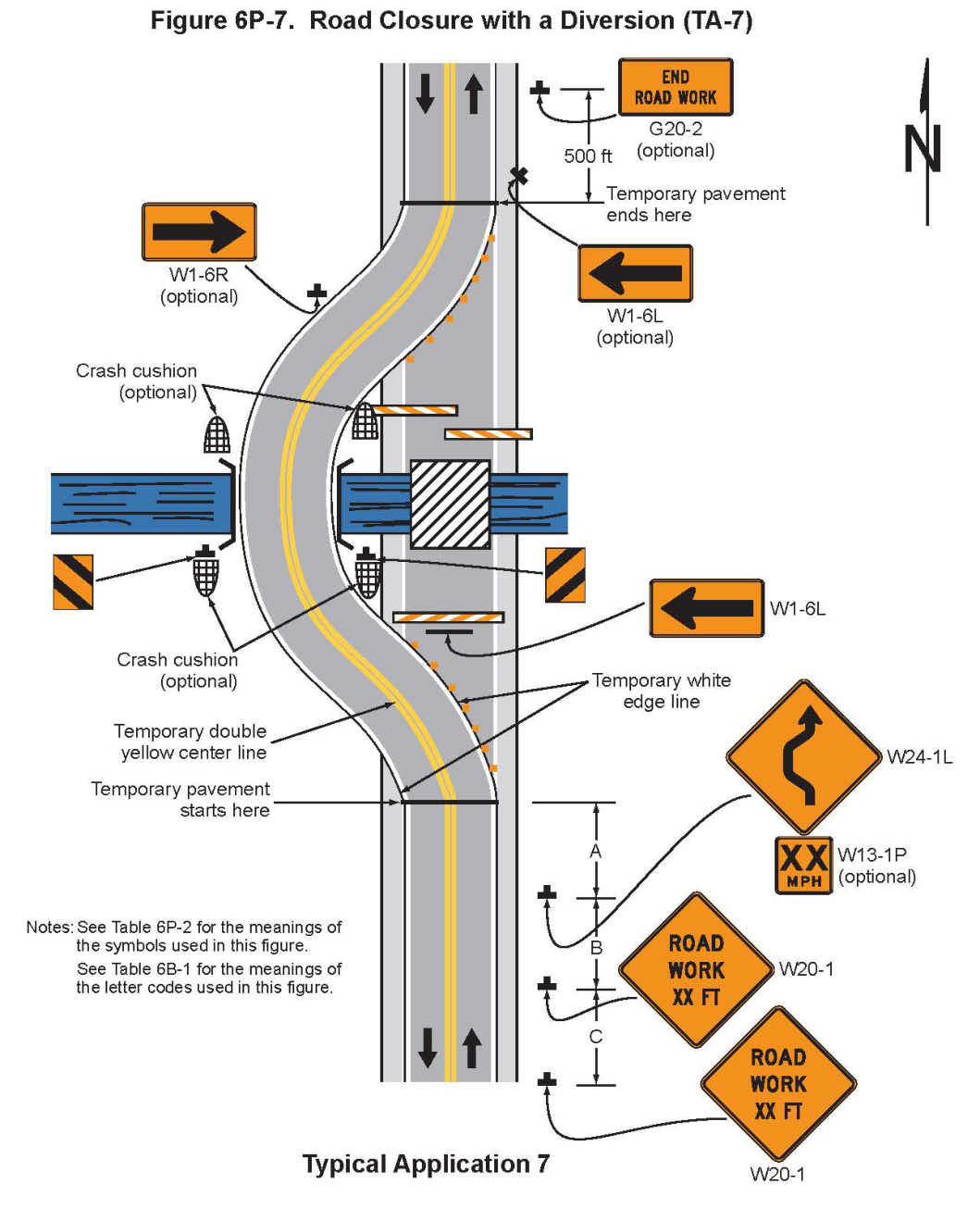 Figure 6P-7. Road Closure with a Diversion (TA-7)
