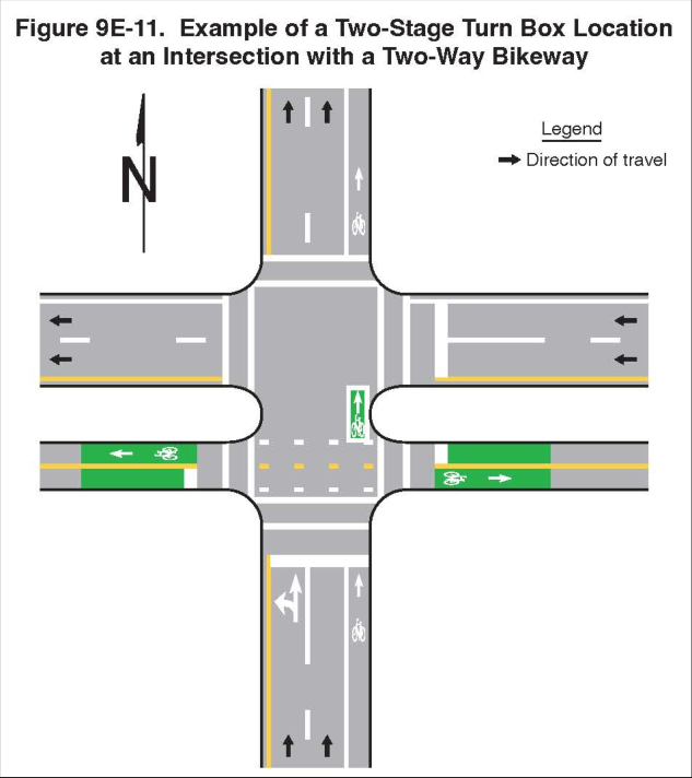 Figure 9E-11. Example of a Two-Stage Turn Box Location