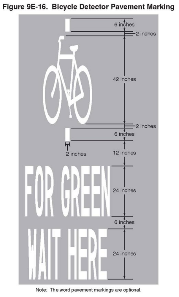 Figure 9E-16. Bicycle Detector Pavement Marking