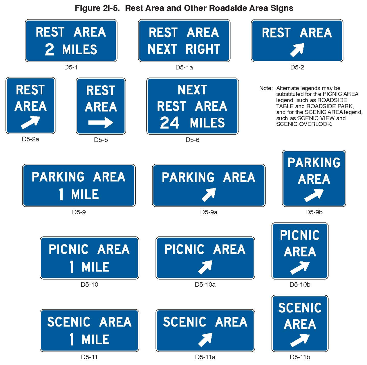 Figure 2I-5. Rest Area and Other Roadside Area Signs